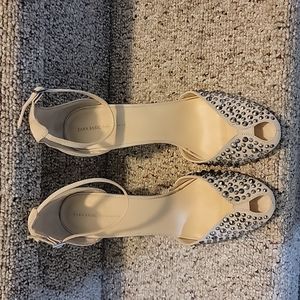 ZARA BASIC beige suede heels size 41